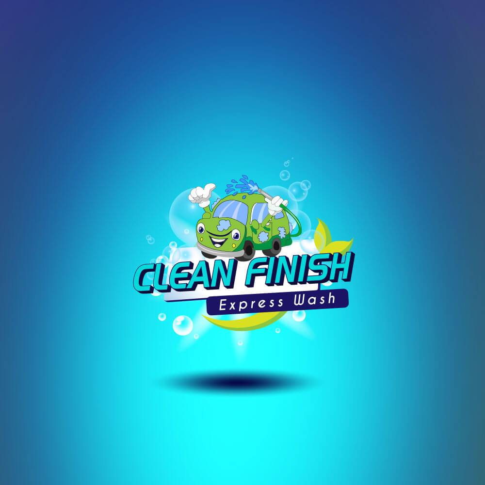 Clean wash logo design