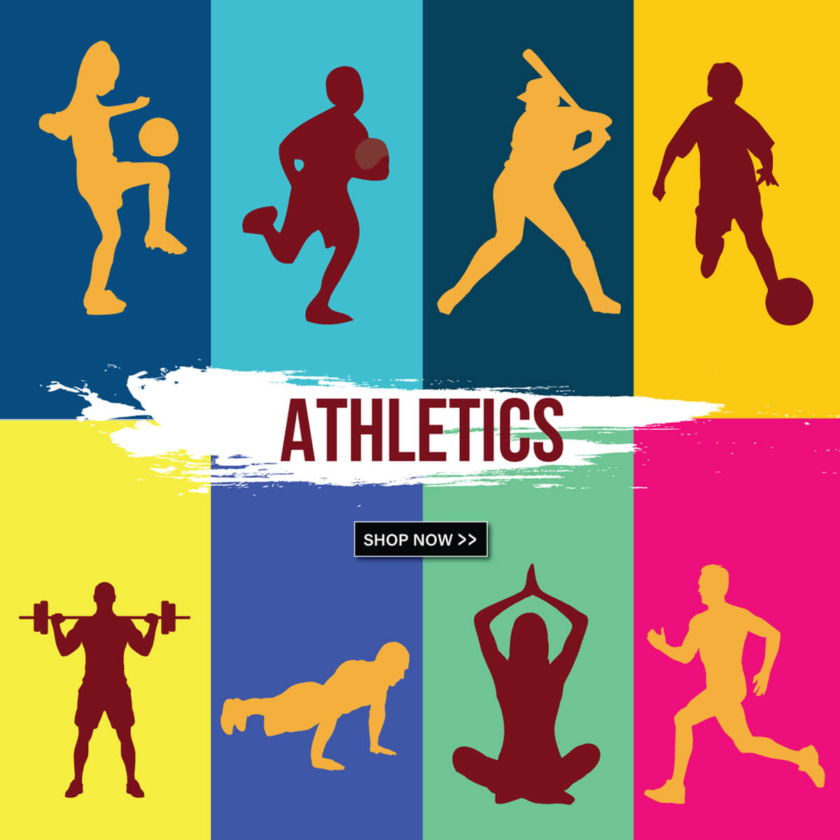 Athletics Instagram post vector
