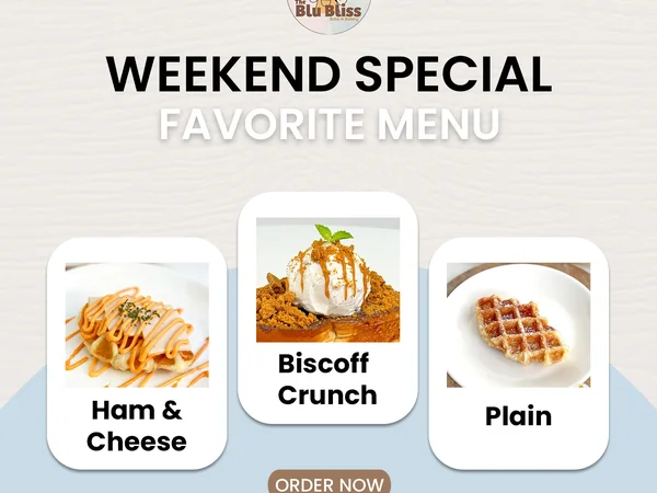 The Blue Bliss Bakery Poster Design