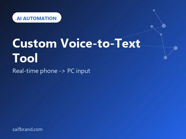 Custom Voice-to-Text Tool